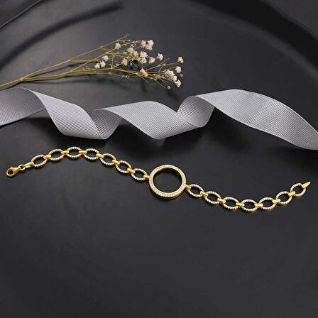 Supertrend Gümüş Çeyrek Takılabilen Altın Kaplama Kadın Bileklik