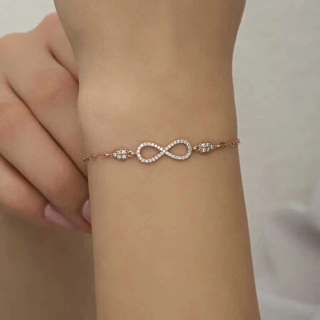 Supertrend Gümüş Rose Sonsuzluk Kadın Bileklik