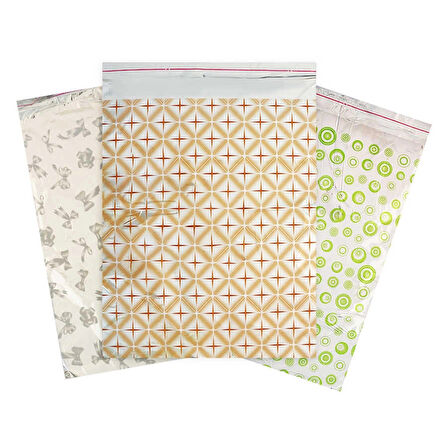 Desenli Metalize Poşet 35x50