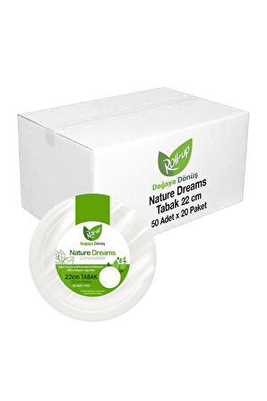 Supertrend Doğa Dostu Tabak 22cm 50li x 20 Paket (Koli)