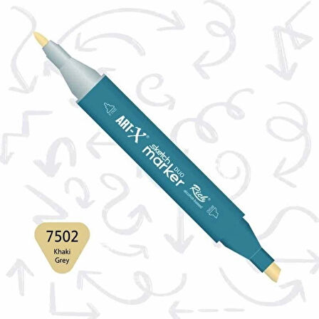 Supertrend Supertrend Sketch Marker Duo Çift Uçlu Marker Kalem 7502 Khaki Grey