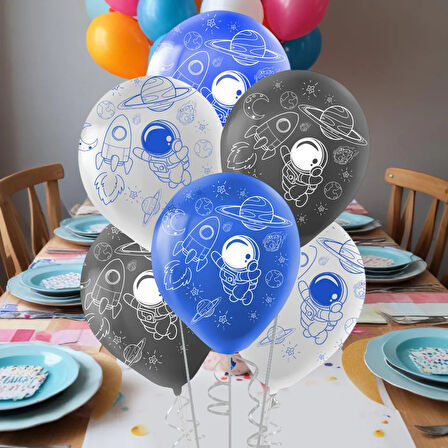 Çepeçevre Baskılı Rocket Space Balon 12"
