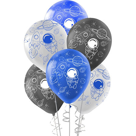 Çepeçevre Baskılı Rocket Space Balon 12"