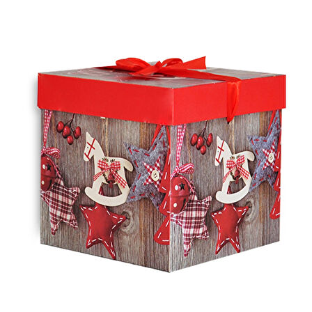 Yılbaşı Kendin Yap Hediye Kutusu 15x15cm