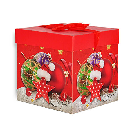 Yılbaşı Kendin Yap Hediye Kutusu 15x15cm
