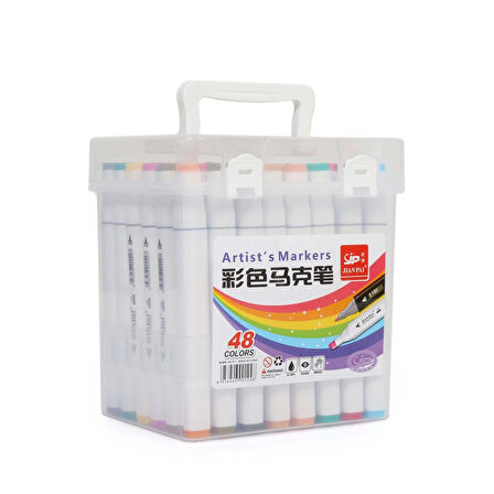 Supertrend Çift Uçlu Marker Kalem Seti 48 Renk