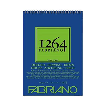 Supertrend 1264 Drawing Paper Üstten Spiralli Eskiz Çizim Defteri 180 gr. A5 30 yaprak