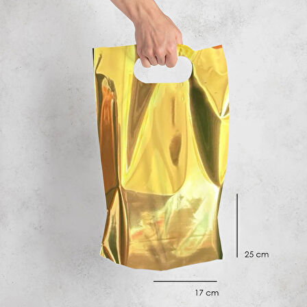 Metalize El Geçme Poşet 17x25