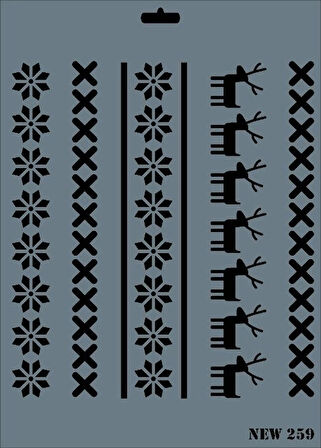 Supertrend Stencil Boyama Şablonu 25x35 cm. NEW-259