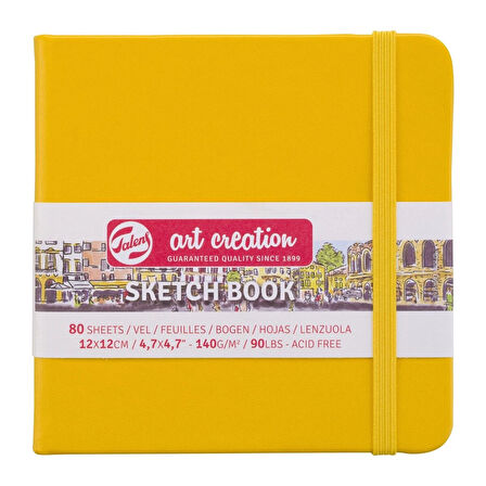 Supertrend Art Creation Sketchbook Sert Kapak Eskiz Çizim Defteri 140 gr. 12x12 cm. 80 yp. PASTEL SARI