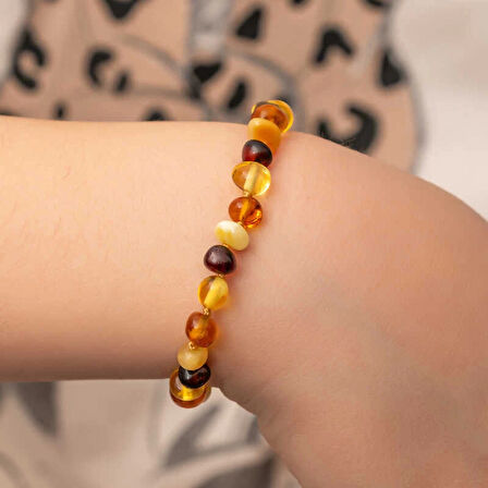 Supertrend Bebek Damla Kehribar Bileklik