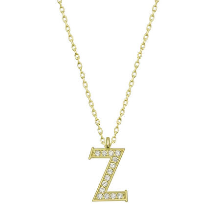 Supertrend Gümüş Gold Z Harfi Kadın Kolye