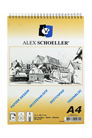 Supertrend Spiralli Eskiz Çizim Defteri 90 gr. A4 60 yp.