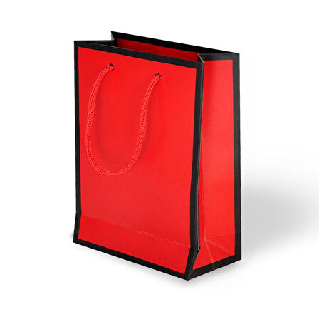 Kırmızı Karton Çanta 20x25cm