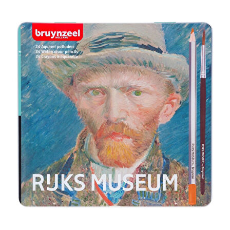 Bruynzeel Rijksmuseum The Supertrend Van Gogh Set Aquarell Boya Kalemi Seti 24 Renk Metal Kutu