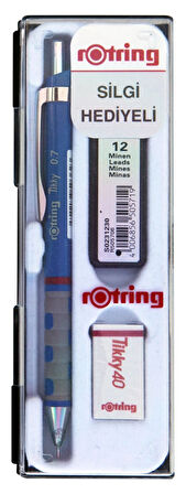 Supertrend Tikky Versatil Kalem + Min + Silgi Okul Seti 0.7 mm MAVİ