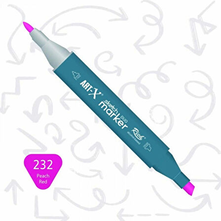 Supertrend Supertrend Sketch Marker Duo Çift Uçlu Marker Kalem 232 Peach Red
