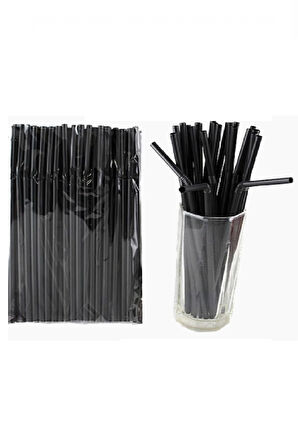 Supertrend Jelatinli Körüklü Frozen Pipet Siyah 8mm x 23,5cm - 50 Adet