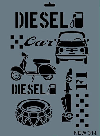 Supertrend Stencil Boyama Şablonu 25x35 cm. NEW-314