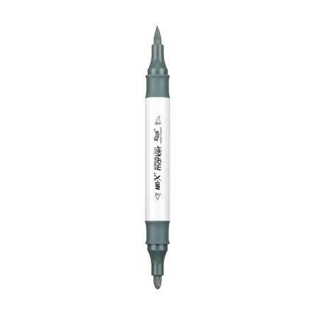 Supertrend Supertrend Acrylic Duo Marker Çift Uçlu Su Bazlı Boyama Markörü No:212 Gri