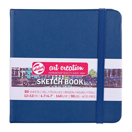 Supertrend Art Creation Sketchbook Sert Kapak Eskiz Çizim Defteri 140 gr. 12x12 cm. 80 yp. NAVY BLUE