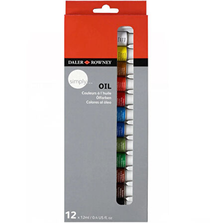 Supertrend Simply Oil Set 12 Renk x 12 ml. Yağlı Boya Seti