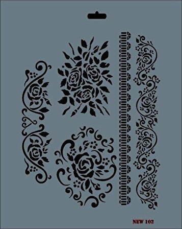 Supertrend Stencil Boyama Şablonu 25x35 cm. NEW-102