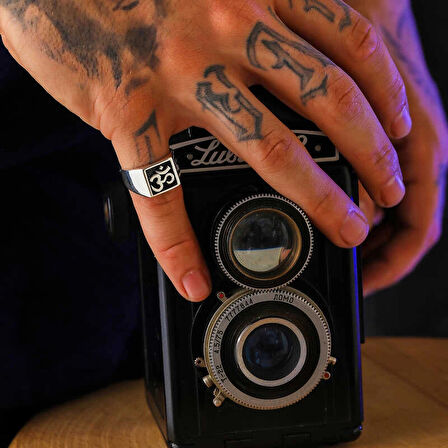 Supertrend Gümüş Om Sembolü Erkek Yüzük