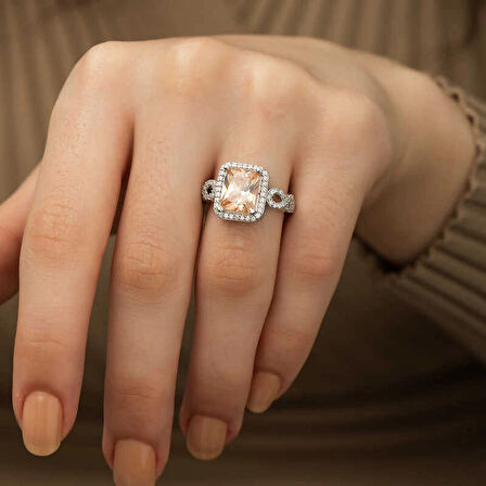 Supertrend Gümüş Baget Kare Kadın Yüzük