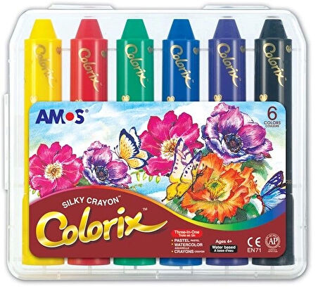 Supertrend Colorix Silky Crayon Üçü Bir Arada Boya 6 Renk