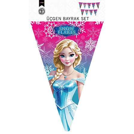 Üçgen Flama Süsleme Seti -Snowflakes-