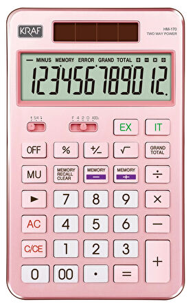 Supertrend Supertrendaüstü Hesap Makinesi 12 Hane PEMBE