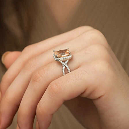 Supertrend Gümüş Baget Kare Kadın Yüzük