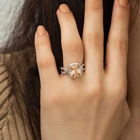 Supertrend Gümüş Baget Kare Kadın Yüzük