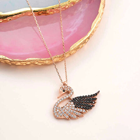 Supertrend Gümüş Rose Kuğu Kadın Kolye