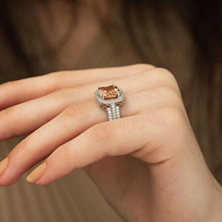 Supertrend Gümüş Sarı Yuvarlak Kadın Yüzük