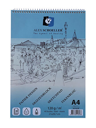 Supertrend Spiralli Eskiz Çizim Defteri 120 gr. A4 40 yp.