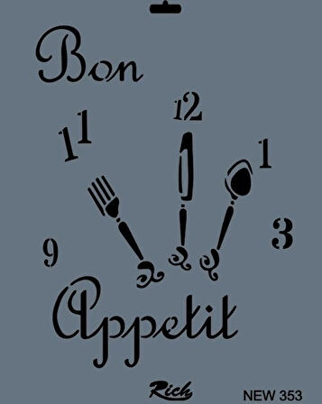 Supertrend Stencil Boyama Şablonu 25x35 cm. NEW-353