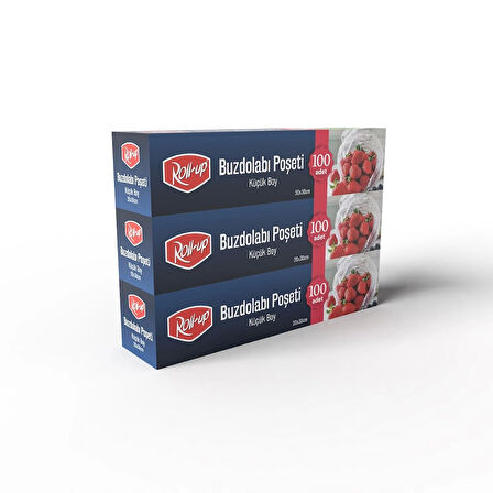 Supertrend Küçük Boy Buzdolabı Poşeti 20x30cm 100'lü x 3 Paket (300 Adet)