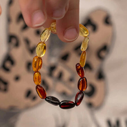 Supertrend Bebek Damla Kehribar Bileklik