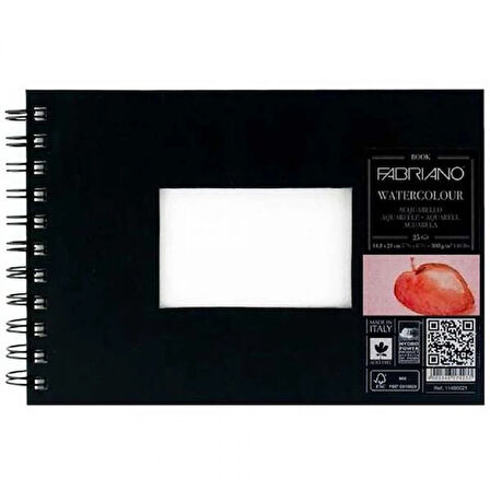 Supertrend Watercolour Book Sert Kapak Spiralli Sulu Boya Defteri Soğuk Baskı 300 gr. A5 25 yaprak