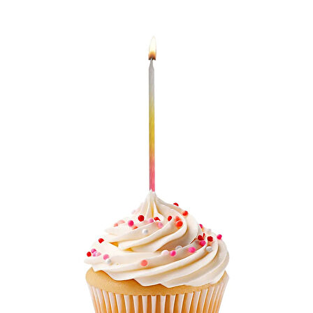 Burgulu 3 Renkli Doğum Günü Mumu No:2