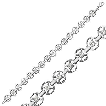 Supertrend Gümüş Yuvarlak Su Yolu Kadın Bileklik