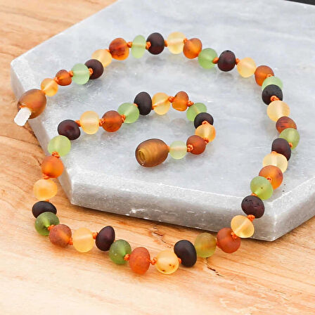 Supertrend Bebek Damla Kehribar Diş Kolye