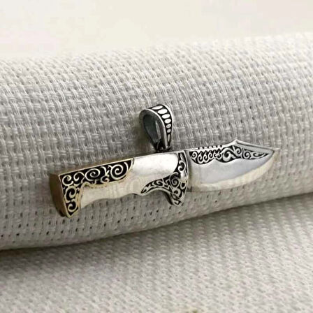 Supertrend Gümüş Avcı Bıçağı Erkek Kolye Ucu