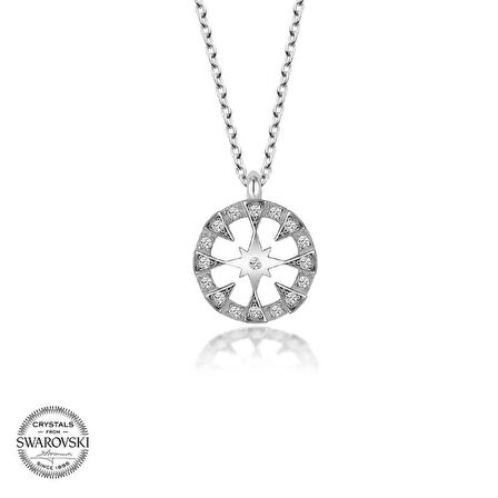 Supertrend ' Taşlı Gümüş Çember Kadın Kolye