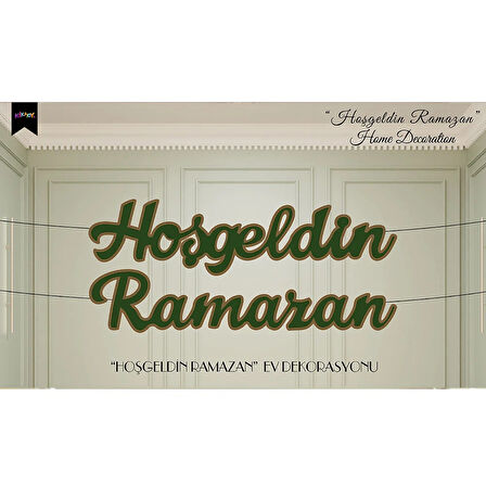 Hoşgeldin Ramazan Kaligrafik Harf Afiş