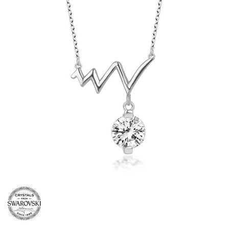 Supertrend ' Taşlı Gümüş Ritim Kadın Kolye