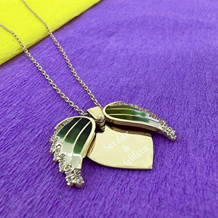 Supertrend Gümüş Rose Kalpli İsimli Kadın Kolye