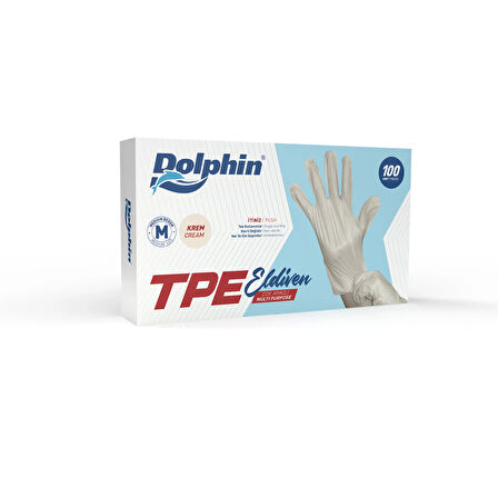 Supertrend Krem TPE Eldiven M Beden 100 Adet
